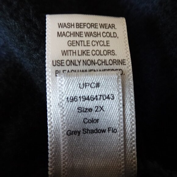 Cuddl Duds Fleece Pullover Lounge Top Women's Plus Size 2X Blue Black Thumbholes - Picture 9 of 9